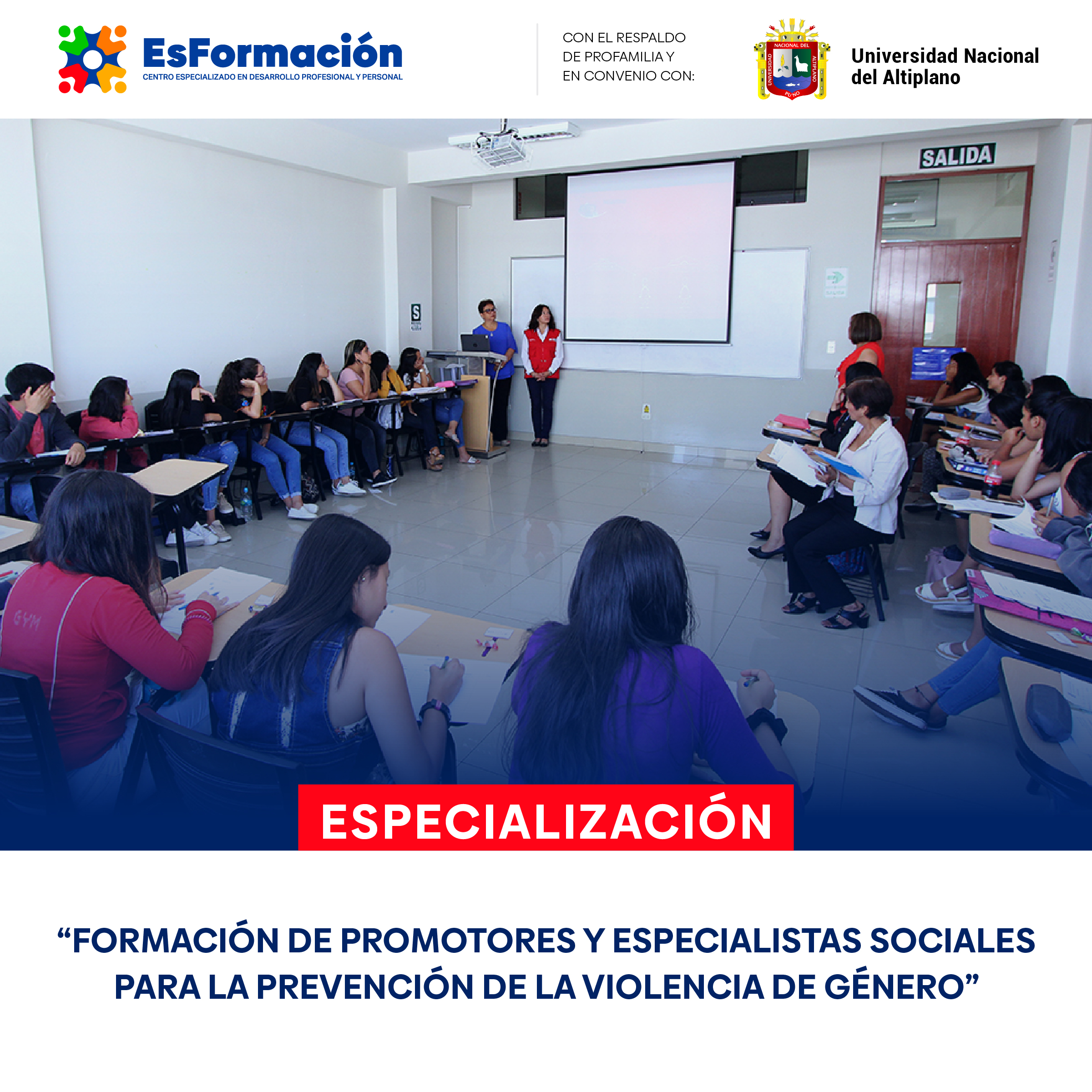 Formación de Promotores sociales para la prevención de la Violencia de Género